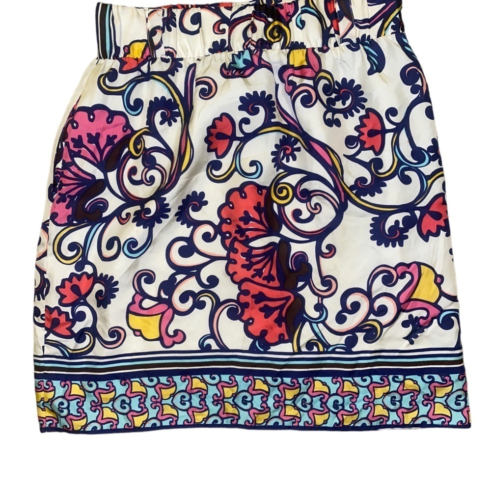 NWOT Lilly Pulitzer Coby Paisley Multicolored Print 100% Silk Skirt Size Small